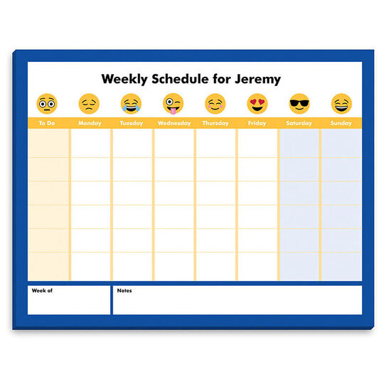 Blue Emoji Weekly Scheduler